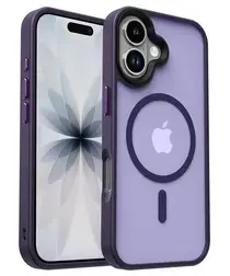 Apple iPhone 17 Hoesje met MagSafe Back Cover Matte Donker Paars afbeelding