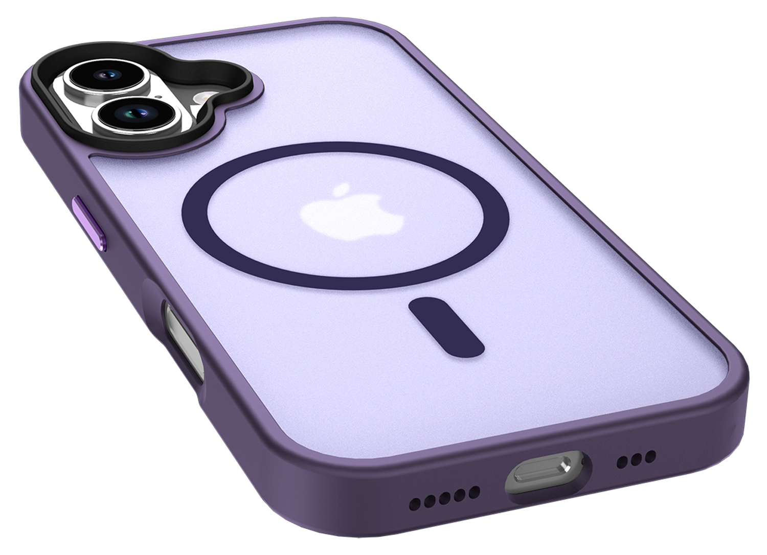 Apple iPhone 17 Hoesje met MagSafe Back Cover Matte Donker Paars afbeelding 12