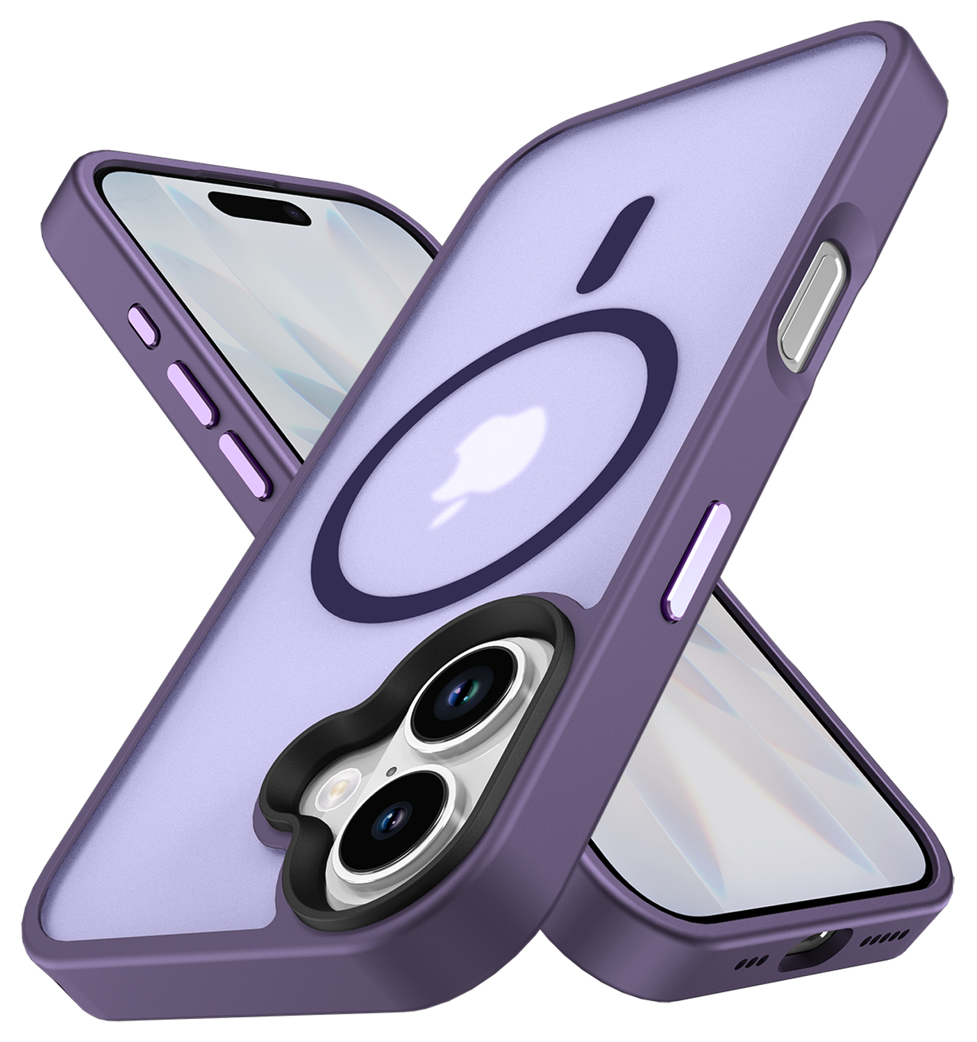 Apple iPhone 17 Hoesje met MagSafe Back Cover Matte Donker Paars afbeelding 8