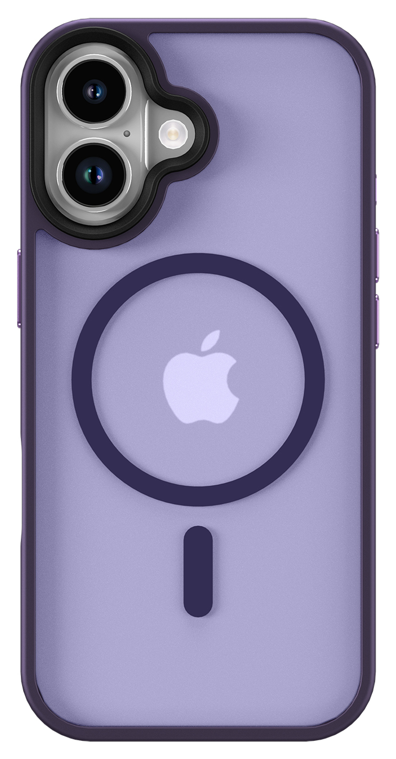 Apple iPhone 17 Hoesje met MagSafe Back Cover Matte Donker Paars afbeelding 9