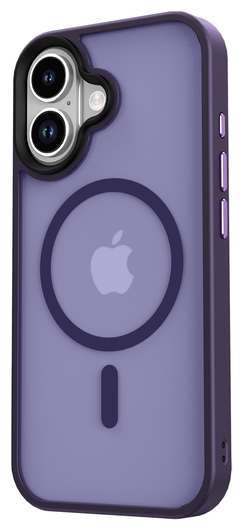 Apple iPhone 17 Hoesje met MagSafe Back Cover Matte Donker Paars afbeelding 10