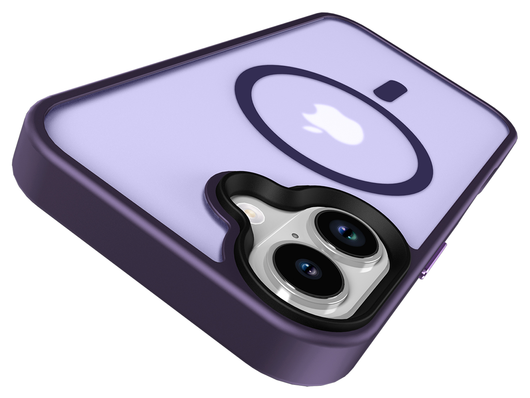 Apple iPhone 17 Hoesje met MagSafe Back Cover Matte Donker Paars afbeelding 11