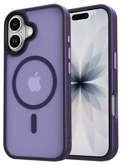 Apple iPhone 17 Hoesje met MagSafe Back Cover Matte Donker Paars afbeelding 16