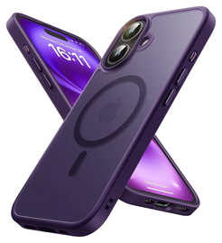 Apple iPhone 17 Hoesje met MagSafe Back Cover Matte Donker Paars