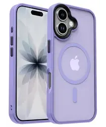 Apple iPhone 17 Hoesje met MagSafe Back Cover Matte Paars afbeelding