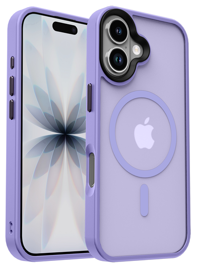 Apple iPhone 17 Hoesje met MagSafe Back Cover Matte Paars afbeelding 1