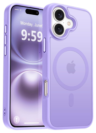 Apple iPhone 17 Hoesje met MagSafe Back Cover Matte Paars