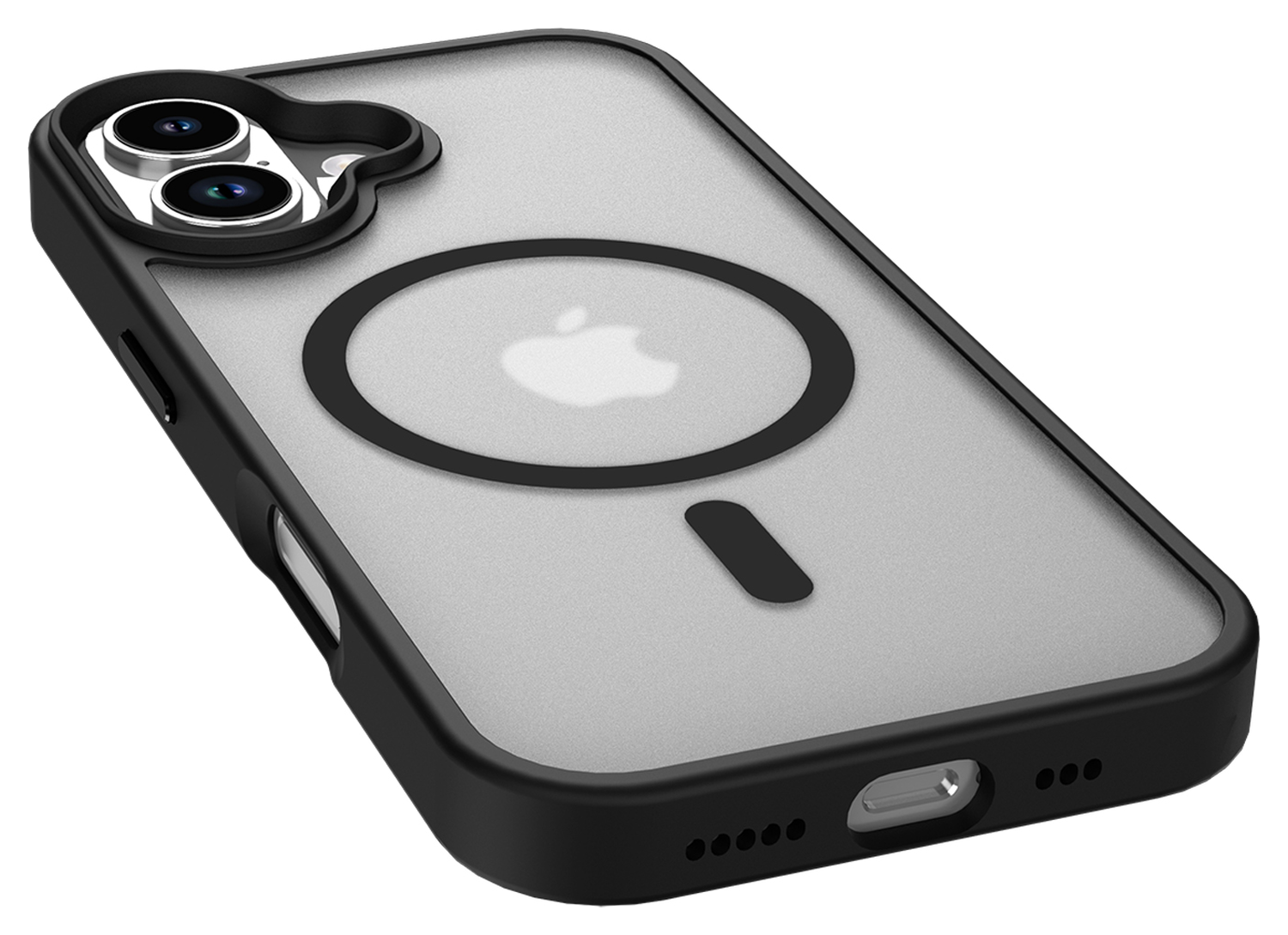 Apple iPhone 17 Hoesje met MagSafe Back Cover Matte Zwart afbeelding 14