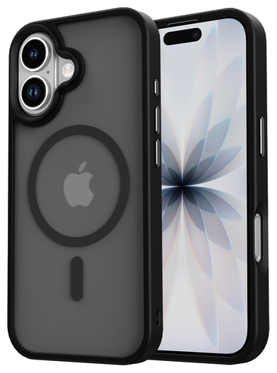 Apple iPhone 17 Hoesje met MagSafe Back Cover Matte Zwart afbeelding 2