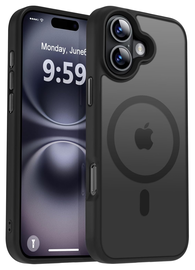 Apple iPhone 17 Hoesje met MagSafe Back Cover Matte Zwart afbeelding