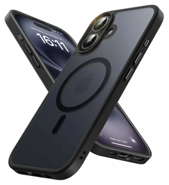 Apple iPhone 17 Hoesje met MagSafe Back Cover Matte Zwart afbeelding