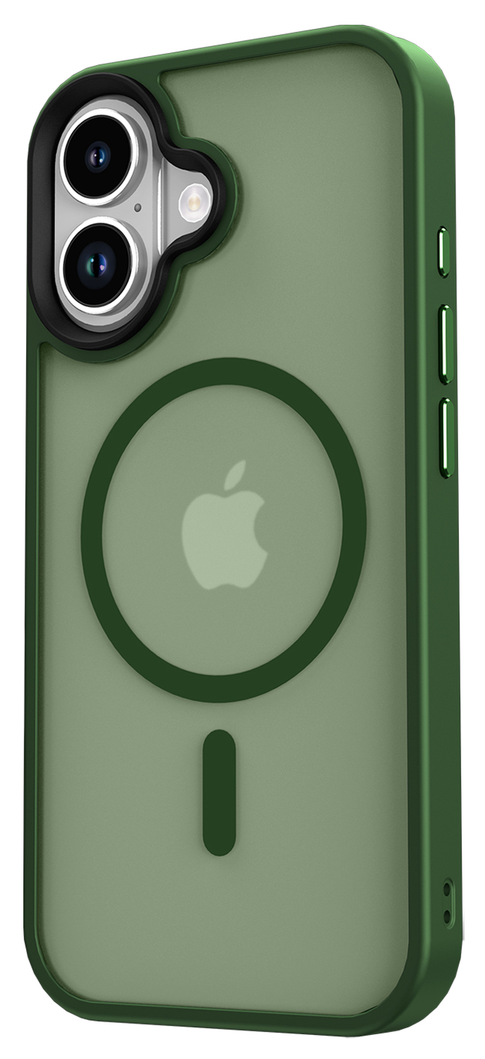 Apple iPhone 17 Hoesje met MagSafe Back Cover Matte Donker Groen afbeelding 9