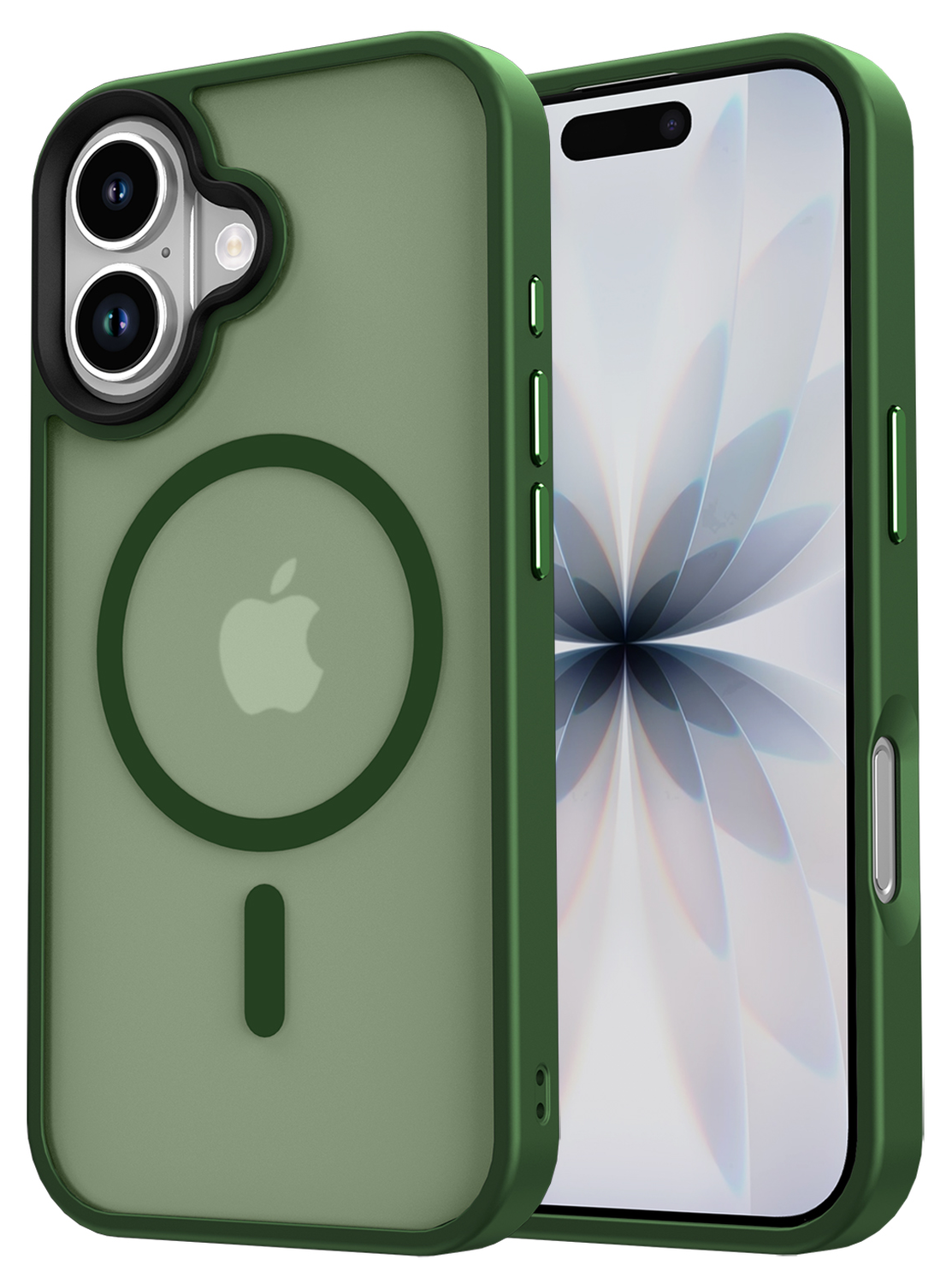 Apple iPhone 17 Hoesje met MagSafe Back Cover Matte Donker Groen afbeelding 11