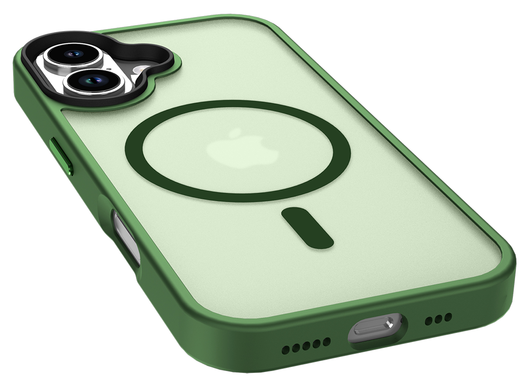 Apple iPhone 17 Hoesje met MagSafe Back Cover Matte Donker Groen afbeelding 7