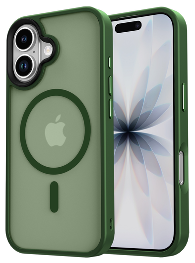 Apple iPhone 17 Hoesje met MagSafe Back Cover Matte Donker Groen afbeelding 11