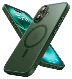 Apple iPhone 17 Hoesje met MagSafe Back Cover Matte Donker Groen