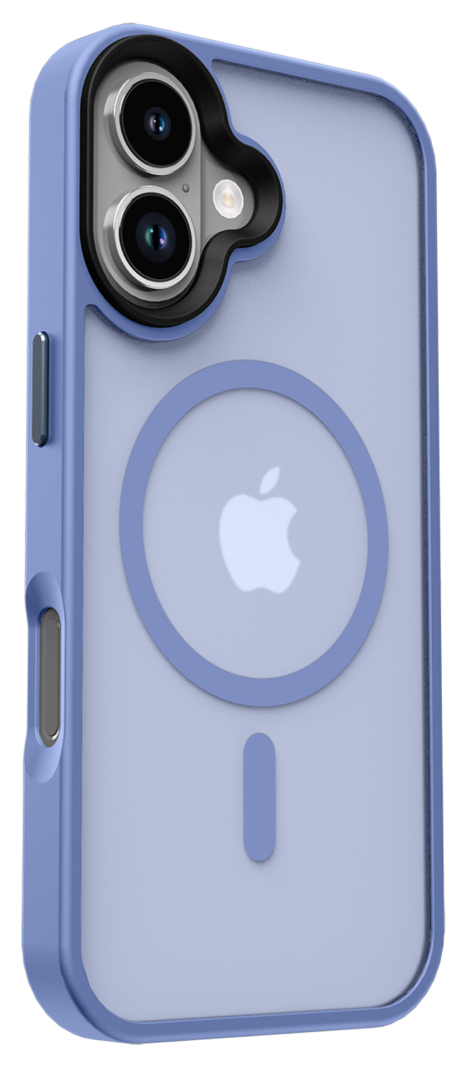 Apple iPhone 17 Hoesje met MagSafe Back Cover Matte Blauw afbeelding 9