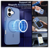 Apple iPhone 17 Hoesje met MagSafe Back Cover Matte Blauw afbeelding 2