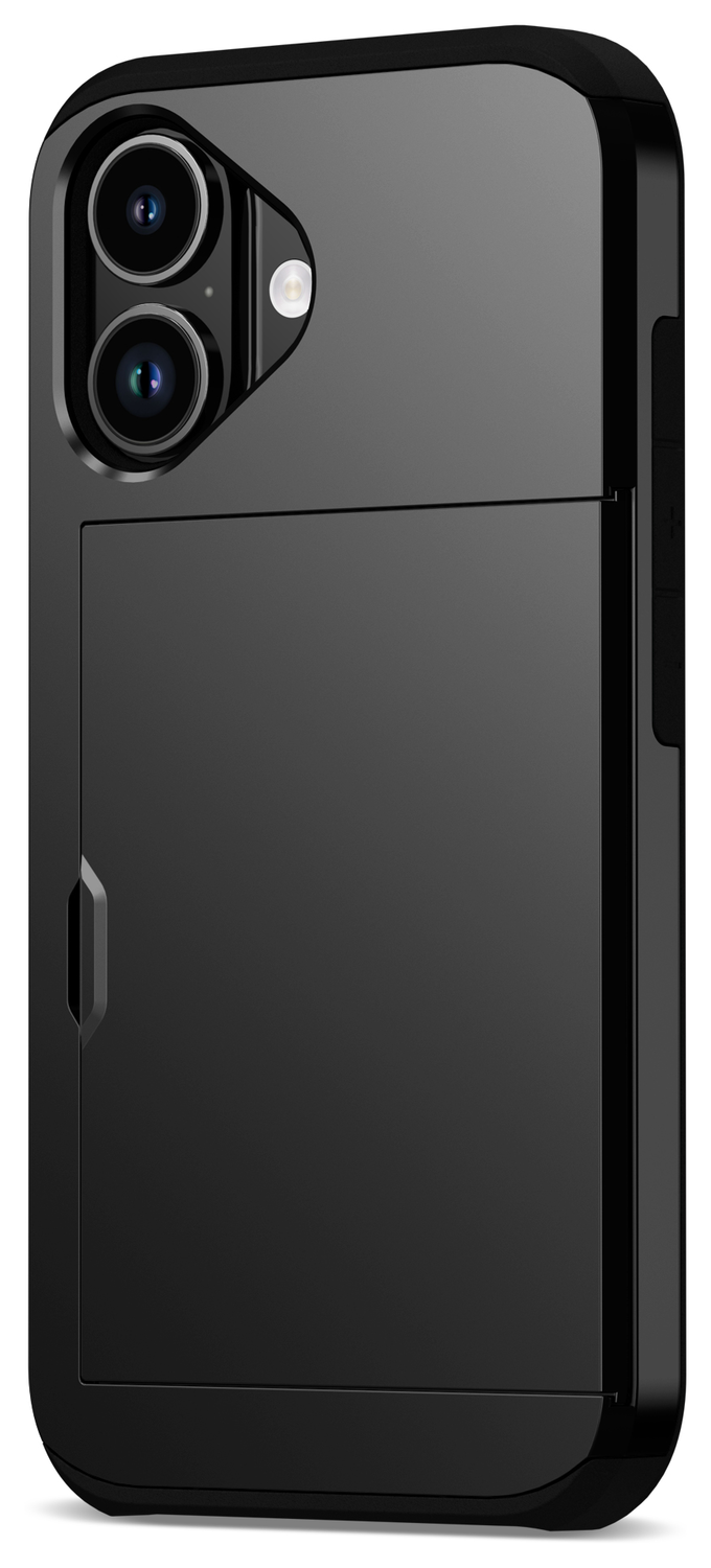 Apple iPhone 17 Hoesje met Slider Kaarthouder Back Cover Zwart afbeelding 13