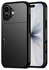 Apple iPhone 17 Hoesje met Slider Kaarthouder Back Cover Zwart afbeelding 1
