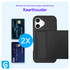 Apple iPhone 17 Hoesje met Slider Kaarthouder Back Cover Zwart afbeelding 4