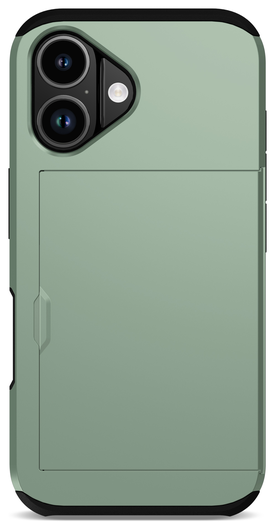 Apple iPhone 17 Hoesje met Slider Kaarthouder Back Cover Groen afbeelding 10