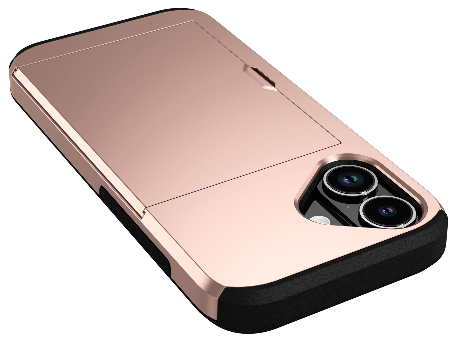 Apple iPhone 17 Hoesje met Slider Kaarthouder Back Cover Roze afbeelding 10