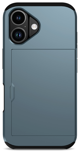 Apple iPhone 17 Hoesje met Slider Kaarthouder Back Cover Blauw afbeelding 7