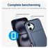 Apple iPhone 17 Hoesje met Slider Kaarthouder Back Cover Blauw afbeelding 6