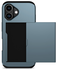 Apple iPhone 17 Hoesje met Slider Kaarthouder Back Cover Blauw afbeelding 2