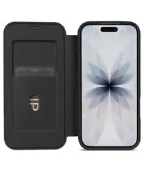 Apple iPhone 17 Hoesje met MagSafe Book Case Transparant Zwart afbeelding