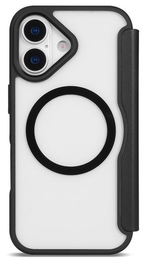 Apple iPhone 17 Hoesje met MagSafe Book Case Transparant Zwart afbeelding 4
