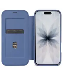 Apple iPhone 17 Hoesje met MagSafe Book Case Transparant Blauw afbeelding