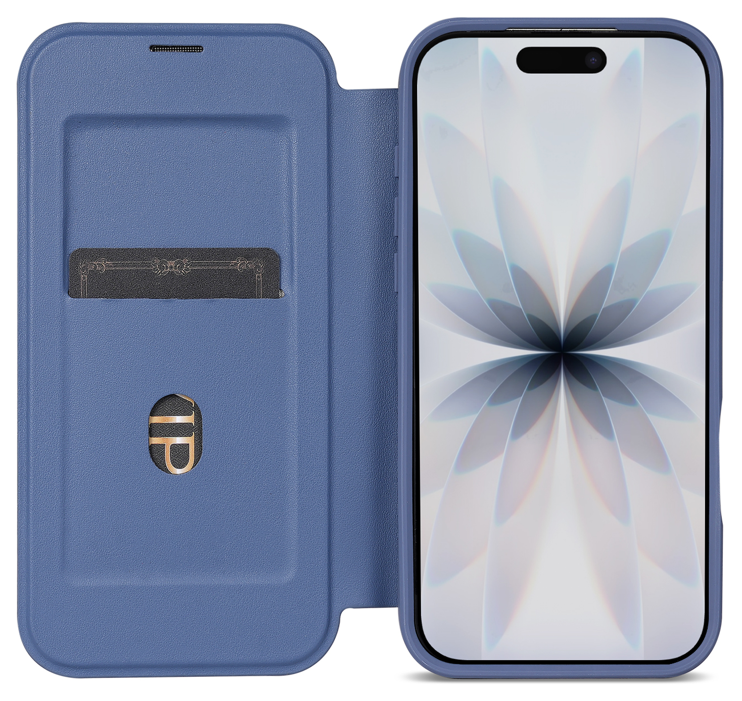 Apple iPhone 17 Hoesje met MagSafe Book Case Transparant Blauw afbeelding 1