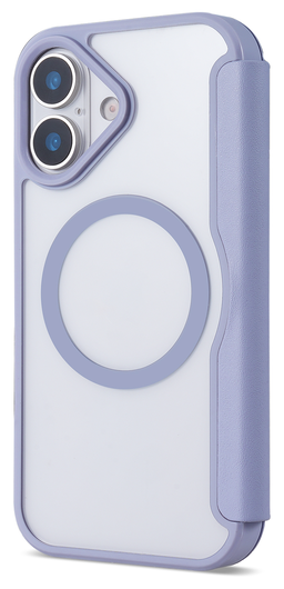 Apple iPhone 17 Hoesje met MagSafe Book Case Transparant Paars afbeelding 6