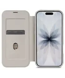 Apple iPhone 17 Hoesje met MagSafe Book Case Transparant Beige afbeelding