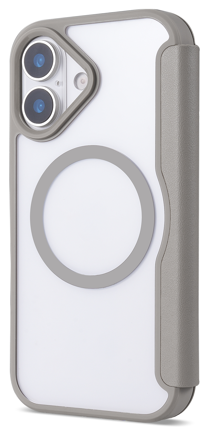 Apple iPhone 17 Hoesje met MagSafe Book Case Transparant Beige afbeelding 6