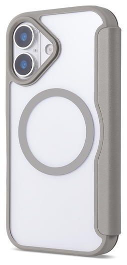 Apple iPhone 17 Hoesje met MagSafe Book Case Transparant Beige afbeelding 6