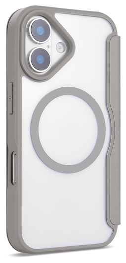 Apple iPhone 17 Hoesje met MagSafe Book Case Transparant Beige afbeelding 7