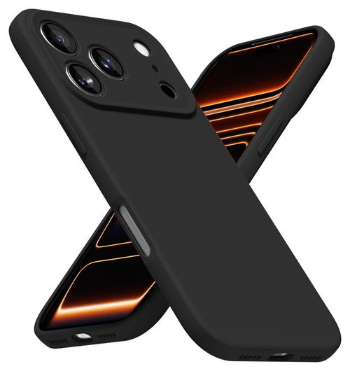 Apple iPhone 17 Pro Hoesje Dun TPU Back Cover Matte Zwart afbeelding 1