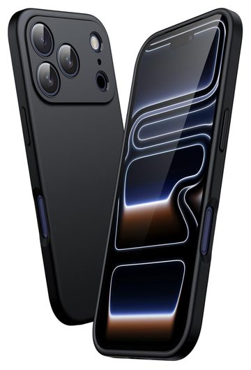 Apple iPhone 17 Pro Hoesje Dun TPU Back Cover Matte Zwart afbeelding 1