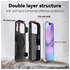 Apple iPhone 17 Pro Hoesje Dual-Layer Hybride Back Cover met MagSafe Zwart afbeelding 7