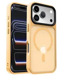 iPhone 17 Pro Hoesje met MagSafe Back Cover Matte Oranje afbeelding