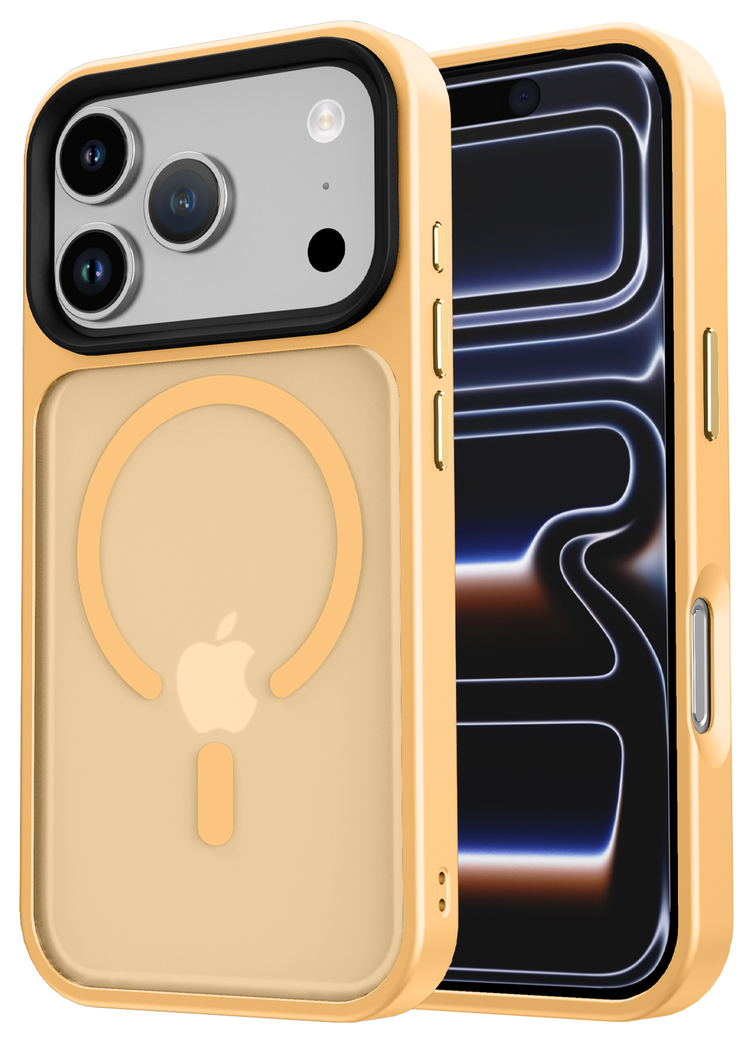 iPhone 17 Pro Hoesje met MagSafe Back Cover Matte Oranje afbeelding 15