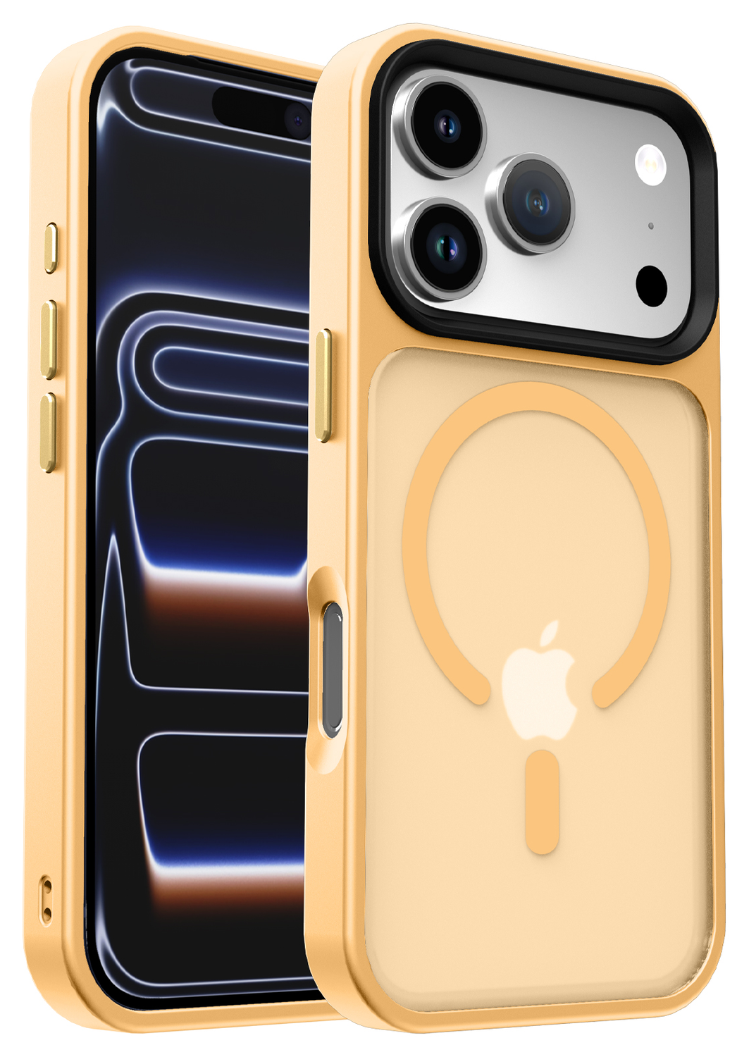 iPhone 17 Pro Hoesje met MagSafe Back Cover Matte Oranje afbeelding 1