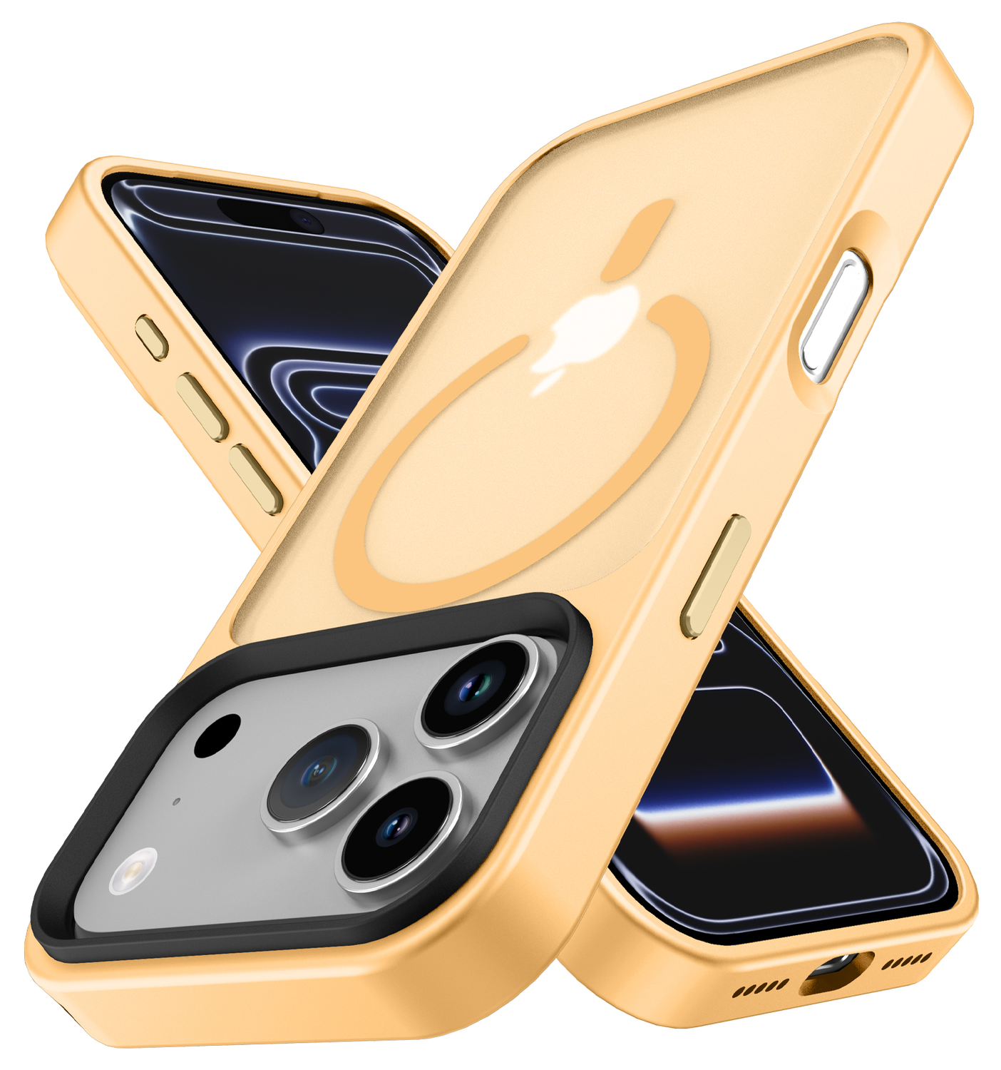 iPhone 17 Pro Hoesje met MagSafe Back Cover Matte Oranje afbeelding 7