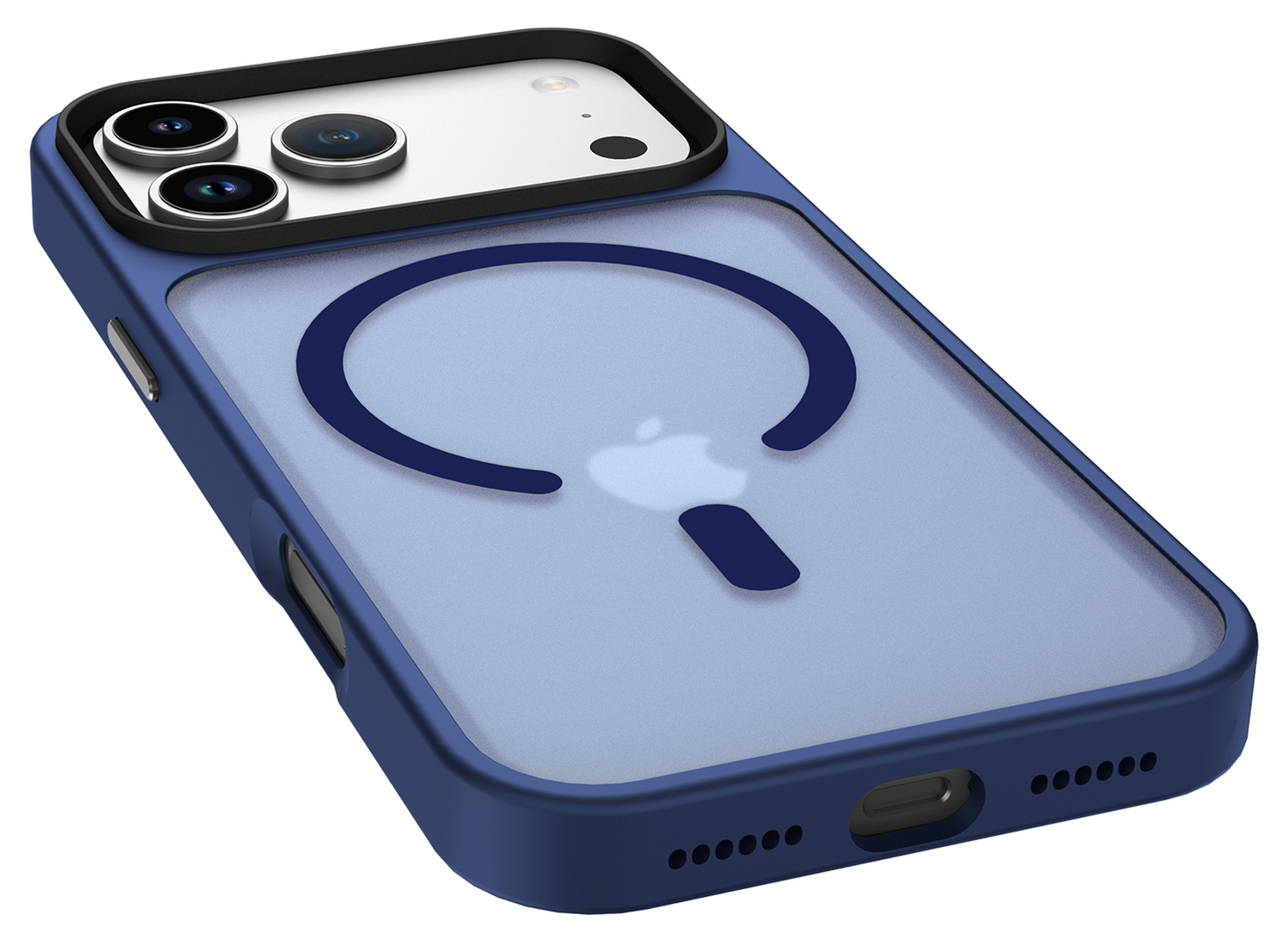 iPhone 17 Pro Hoesje met MagSafe Back Cover Matte Donker Blauw afbeelding 10
