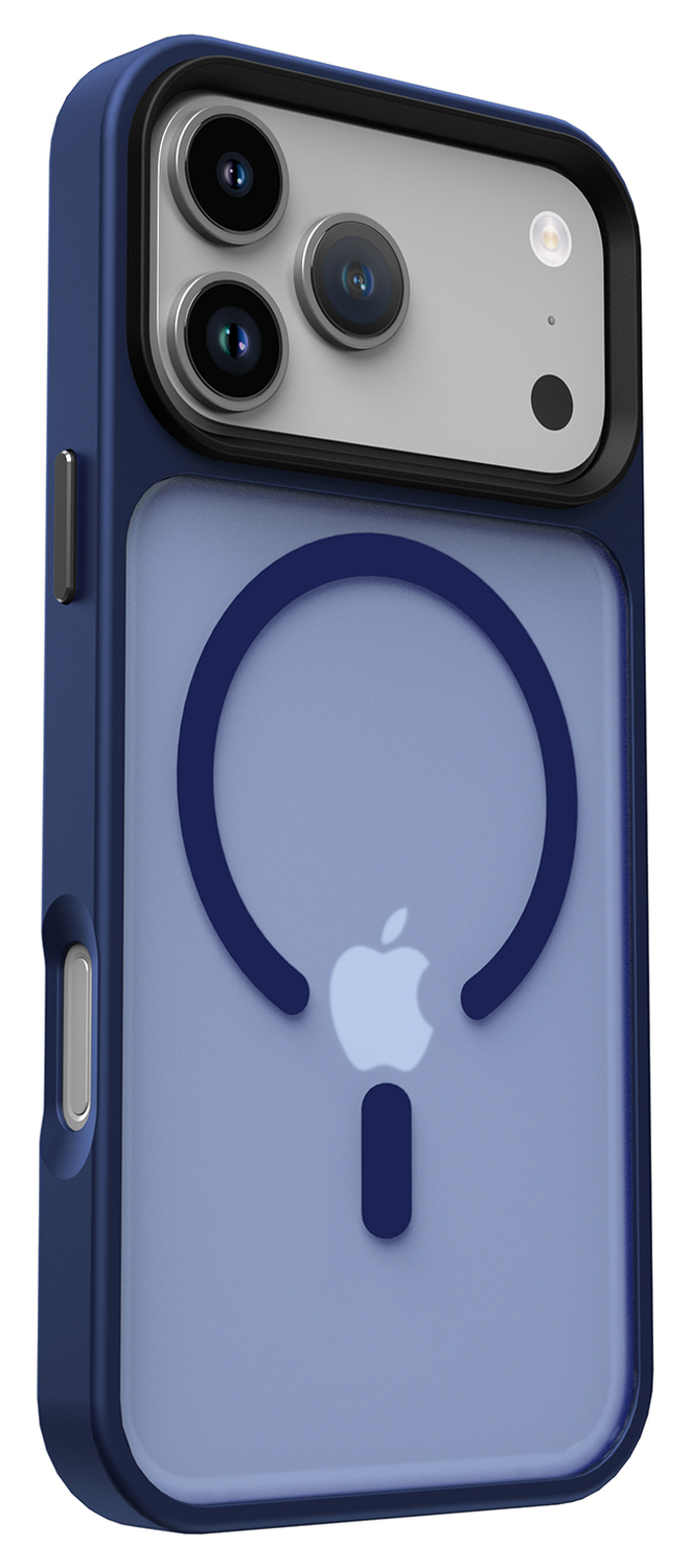 iPhone 17 Pro Hoesje met MagSafe Back Cover Matte Donker Blauw afbeelding 11