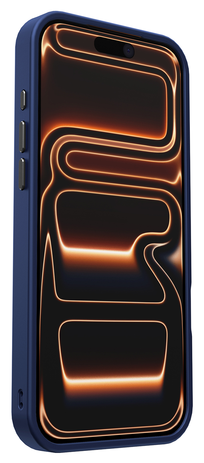 iPhone 17 Pro Hoesje met MagSafe Back Cover Matte Donker Blauw afbeelding 14