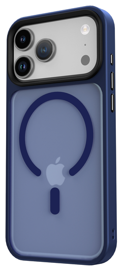 iPhone 17 Pro Hoesje met MagSafe Back Cover Matte Donker Blauw afbeelding 13